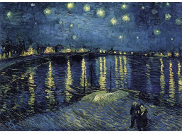 RAVENSBURGER Puzzle Art Collection: Hvězdná noc nad Rhônou 1000 dílků