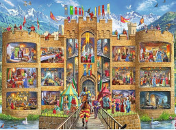 RAVENSBURGER Puzzle Pohled do rytířského hradu XXL 150 dílků