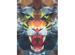 RAVENSBURGER Puzzle Polygonový tygr 500 dílků