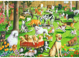 RAVENSBURGER Puzzle Psí park XXL 500 dílků