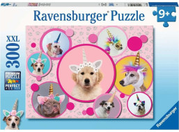 RAVENSBURGER Puzzle Roztomilí psí jednorožci XXL 300 dílků