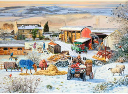 RAVENSBURGER Puzzle Zima na farmě 1000 dílků