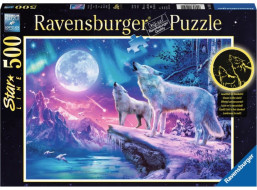 RAVENSBURGER Svítící puzzle Vytí za soumraku 500 dílků