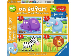 RAVENSBURGER Moje první puzzle: Na safari 4v1 (2,3,4,5 dílků)