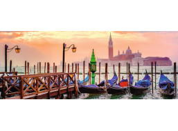 RAVENSBURGER Panoramatické puzzle Gondoly v Benátkách, Itálie 1000 dílků