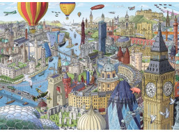 RAVENSBURGER Puzzle Kolem Velké Británie a Irska 1000 dílků