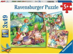 RAVENSBURGER Puzzle Malé princezny 3x49 dílků