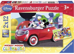 RAVENSBURGER Puzzle Mickey Mouse s přáteli 2x12 dílků