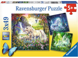 RAVENSBURGER Puzzle Nádherní jednorožci 3x49 dílků