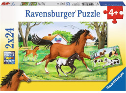 RAVENSBURGER Puzzle Svět koní 2x24 dílků
