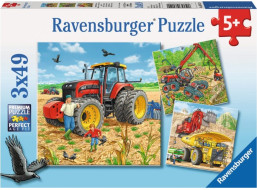 RAVENSBURGER Puzzle Velké stroje 3x49 dílků