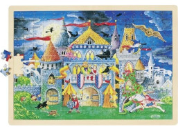 GOKI Dřevěné puzzle Pohádková hodina 192 dílků