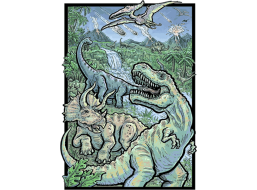 CLOUDBERRIES Puzzle Dinosaurs 3D s brýlemi 500 dílků