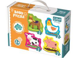 TREFL Baby puzzle Zvířata na farmě 4v1 (3,4,5,6 dílků)