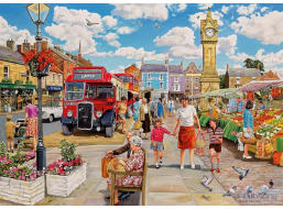 GIBSONS Puzzle Trh pod hodinovou věží 1000 dílků