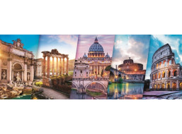 TREFL Panoramatické puzzle Cestování po Itálii 500 dílků