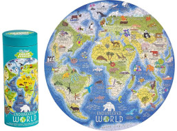 RIDLEY'S GAMES Kulaté puzzle Ohrožený svět 1000 dílků