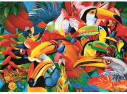TREFL Puzzle Barevní ptáci 500 dílků