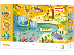 DODO Puzzle s vkládačkou Safari 18 dílků