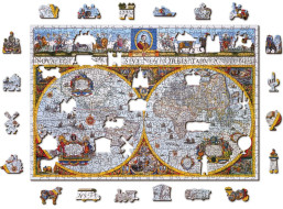 WOODEN CITY Dřevěné puzzle Antická mapa Nova Terrarum 2v1, 505 dílků EKO
