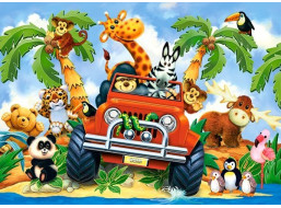 CASTORLAND Puzzle Dobráci na safari MAXI 40 dílků