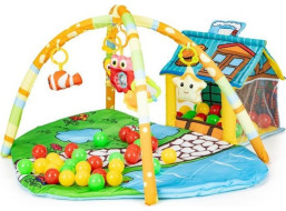 ECOTOYS Interaktivní vzdělávací podložka s domečkem
