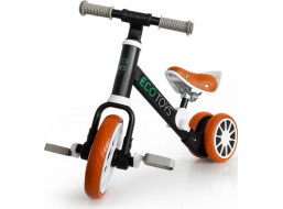 ECOTOYS Odrážedlo s odnímatelnými pedály černé