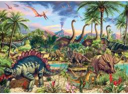 COBBLE HILL Rodinné puzzle Prehistorická party 350 dílků