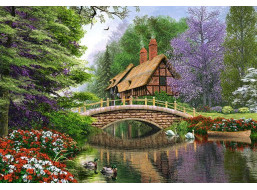 CASTORLAND Puzzle Domek u řeky 1000 dílků