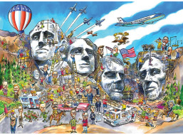 COBBLE HILL Puzzle DoodleTown: Mount Rushmore 1000 dílků