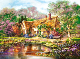 CASTORLAND Puzzle Soumrak u rybníka 3000 dílků