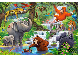 CASTORLAND Puzzle Zvířátka v džungli MAXI 40 dílků
