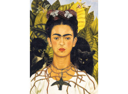 EUROGRAPHICS Puzzle Portrét Frídy Kahlo s trnovým náhrdelníkem 1000 dílků