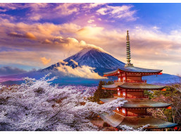 ENJOY Puzzle Hora Fudži na jaře, Japonsko 1000 dílků