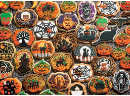 COBBLE HILL Rodinné puzzle Halloweenské perníčky 350 dílků