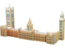 WOODEN TOY , WCK 3D puzzle Big Ben barevný