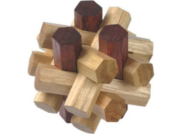 MI-TOYS Dřevěný hlavolam Tangle