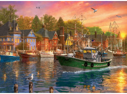 EUROGRAPHICS Puzzle Západ slunce v přístavu 1000 dílků