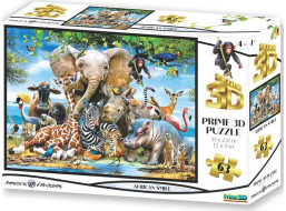PRIME 3D Puzzle Africký úsměv 3D 63 dílků