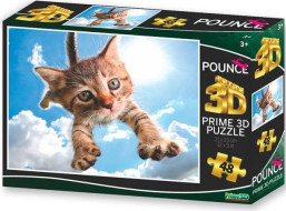 PRIME 3D Puzzle Skákající kočka: Sparkles 3D 48 dílků
