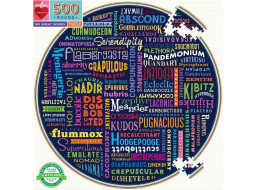 EEBOO Kulaté puzzle 100 skvělých slov 500 dílků