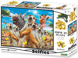 PRIME 3D Puzzle Surikatí selfie 3D 48 dílků