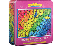 EUROGRAPHICS Puzzle v plechové krabičce Motýlí duha 1000 dílků