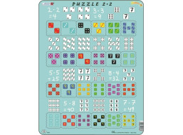 LARSEN Puzzle Násobení s kostkami 24 dílků