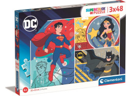 CLEMENTONI Puzzle DC Comics 3x48 dílků