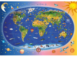 DINO Puzzle Mapa světa XL 300 dílků