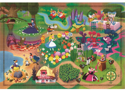 CLEMENTONI Puzzle Story Maps: Alenka v říši divů 1000 dílků