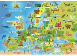 EDUCA Puzzle Mapa Evropy 150 dílků