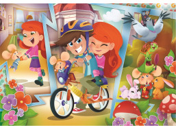 CLEMENTONI Puzzle Myšák Gigio se baví s kamarády MAXI 60 dílků
