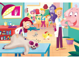 CLEMENTONI Puzzle U veterináře MAXI 60 dílků